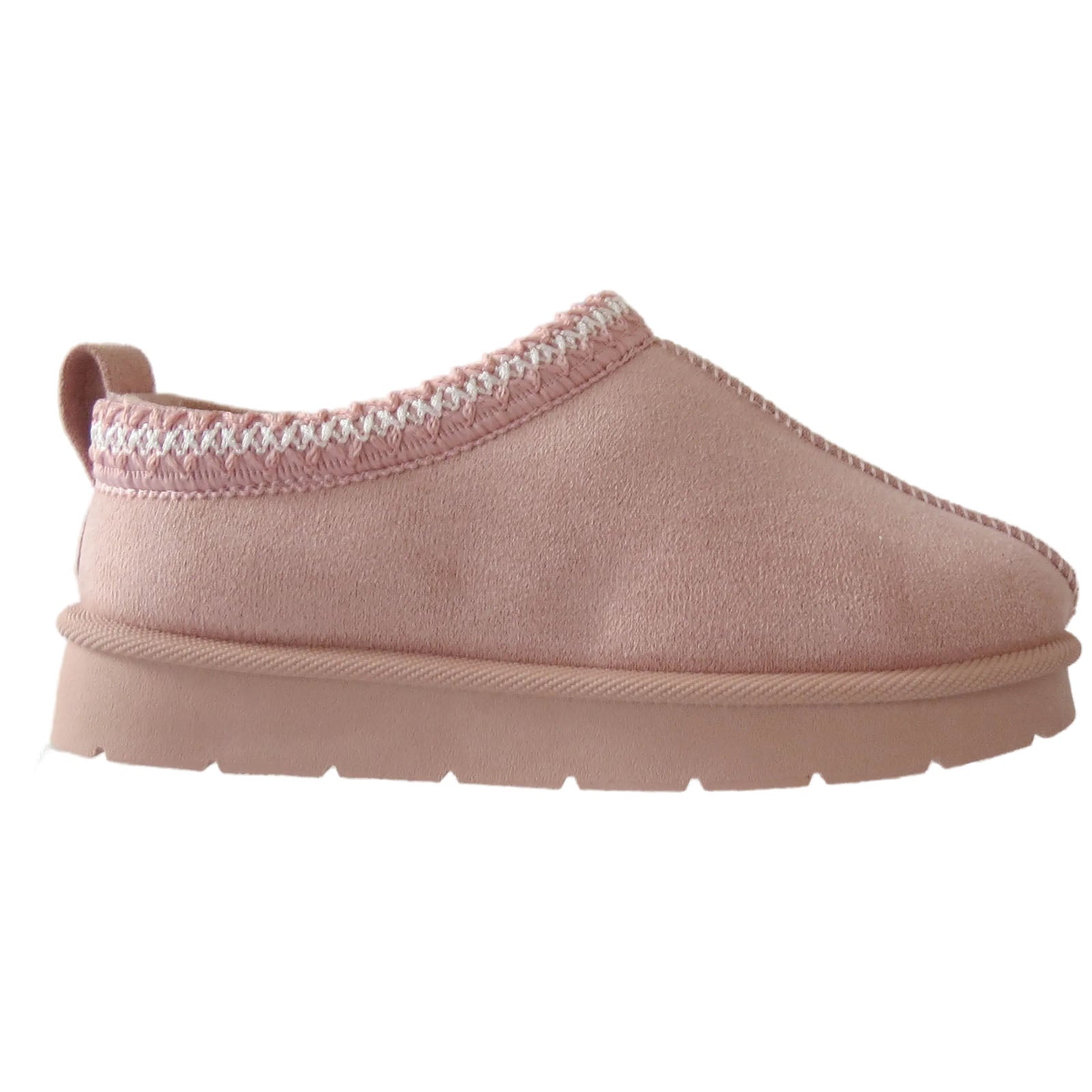 Aino Girls Cozy Kids' Faux Suede Slippers with Aztec Embroidery