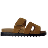 Maria Ladies Womens Slip On Lightweight Slide Open Toe Summer Sandals Mules Shoes Size Brown