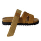 Maria Ladies Womens Slip On Lightweight Slide Open Toe Summer Sandals Mules Shoes Size Brown
