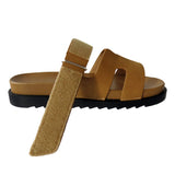 Maria Ladies Womens Slip On Lightweight Slide Open Toe Summer Sandals Mules Shoes Size Brown