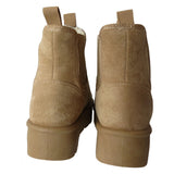 Athena Ladies Faux Suede Chelsea Boots – Platform Ankle with Cozy Faux Fur Lining