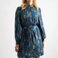 Collyn Geo City Print Long Sleeve Mini Dress