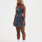 Womens Edh Love Print Skirt - Blue