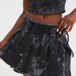 Womens Edh Love Print Skirt - Black