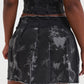 Womens Edh Love Print Skirt - Black