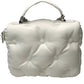White Lulu Handmade Faux Leather Satchel