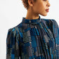 Ygritte Geo City Print Long Sleeve Midi Dress