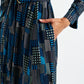 Ygritte Geo City Print Long Sleeve Midi Dress
