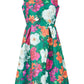 Yumi Green Floral Jacquard Skater Dress