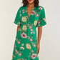 Yumi Green Floral Kimono Midi Dress
