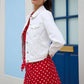 Yumi Red Spot Retro Shirt Dress