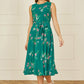 Yumi Green Daisy Print Skater Dress