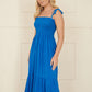 Yumi Blue Midi Sun Dress