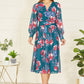 Yumi Green Floral Print Stretch Mesh Dress With Pockets