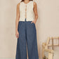 Yumi Blue Chambray Denim Culottes