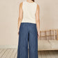 Yumi Blue Chambray Denim Culottes