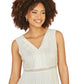 Yumi White Lace And Dobby Cotton Midi Sundress Dress