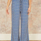 Yumi Blue Geo Print Relaxed Fit Trousers