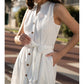 Yumi White Flower Broderie Anglaise Cotton Shirt Dress
