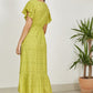 Yumi Lime Cotton Broderie Anglaise Wrap Midi Dress