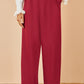 Yumi Burgundy Wide Leg Trousers