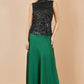 Yumi Green Satin Midi Skirt