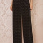 Yumi Black Velvet Sparkle Wide Leg Trousers