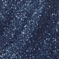 Yumi Navy Sequin Top With Sheer Sleeves And Cut Out Back