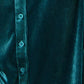 Yumi Teal Velvet Relaxed Fit Shirt