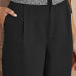 Yumi Black Wide Leg Trousers With Diamante Waistband
