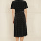 Yumi Black Velvet Sparkle Wrap Midi Dress