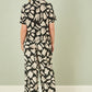 Yumi Black Cotton Splash Print Relaxed Fit Shirt