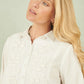 Yumi White Cotton Flower Tunic Dress
