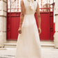 Yumi Ivory Flower Halter Neck Maxi Dress