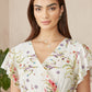 Yumi White Floral Broderie Anglaise Wrap Midi Dress