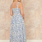 Yumi Blue Floral Broderie Anglaise Midi Sun Dress