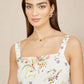 Yumi White Floral Broderie Anglaise Midi Sun Dress