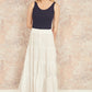 Yumi White Midi Boho Skirt