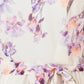 Yumi Ivory Floral Mirror Pleated Midi Dress