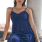 Yumi Navy Lace Tiered Strappy Maxi Dress