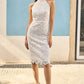 Yumi Ivory Lace Halter Neck Dress