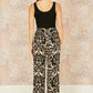 Yumi Black Ikat Print Relaxed Fit Trousers
