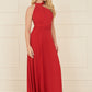 Yumi Red Jersey Stretch Multiway Midi Dress
