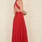 Yumi Red Jersey Stretch Multiway Midi Dress