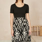 Yumi Black Jersey Stretch Top And Ikat Skirt Midi Dress