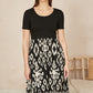 Yumi Black Jersey Stretch Top And Ikat Skirt Midi Dress