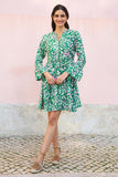 Yumi Green Leopard Print Tunic