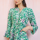 Yumi Green Leopard Print Tunic