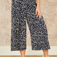 Yumi Navy Dash Print Culottes