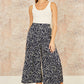 Yumi Navy Dash Print Culottes